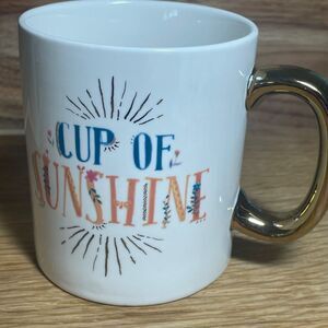Natural Life Cup of Sunshine Coffee Mug Floral Gold Positive Vibes Gift Mom BFF